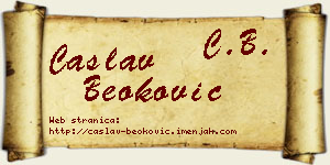 Časlav Beoković vizit kartica